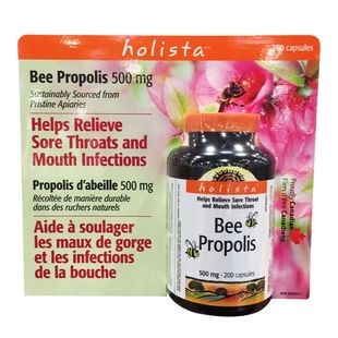加拿大原装Holista Bee Propolis天然蜂胶胶囊500mg 200粒