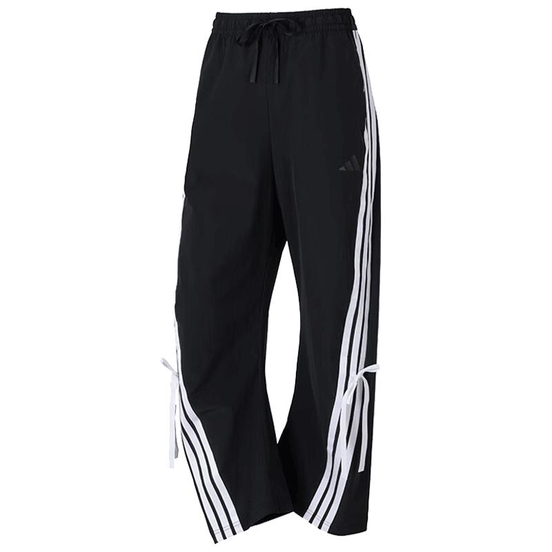 adidas阿迪达斯女子时尚扭扭裤香蕉裤运动三条纹长裤KG3855