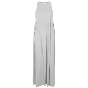 Ninety Percent 春季浅灰色棉质气质显瘦无袖背心裙连衣长裙