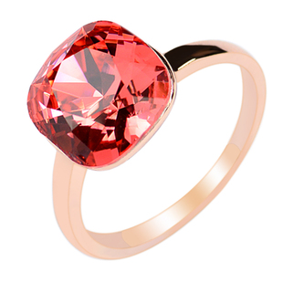 日韩简约蓝宝石个性大气红水晶女款百搭潮人食指夸张装饰戒指指环