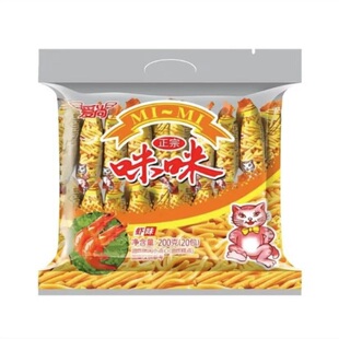 爱尚咪咪虾条 20小袋装 10g*20虾条肉松蟹味粒豌豆3合1膨化小零食