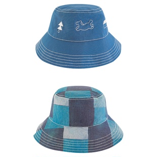 幼悠男童夏季新款遮阳防晒渔夫帽2025清凉透气时尚百搭儿童帽子潮