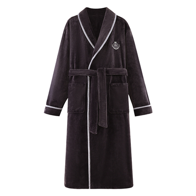 【芬腾】加绒加厚珊瑚绒睡袍保暖