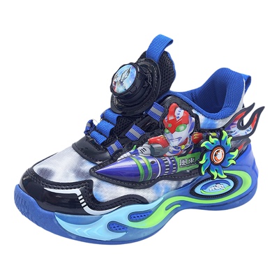 男童鞋子网面透气2026新款春秋跑步儿童运动机甲鞋男孩轻便老爹鞋