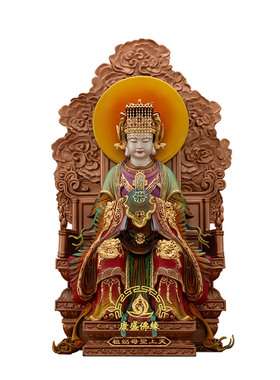 天上圣母妈祖娘娘铜像保平安摆件
