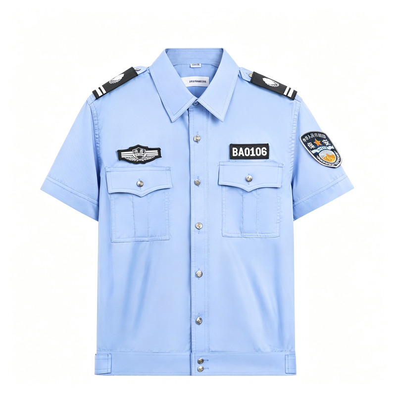 2026新款高支棉保安工作服夏季短袖物业服装衬衫裤子制服男保安服