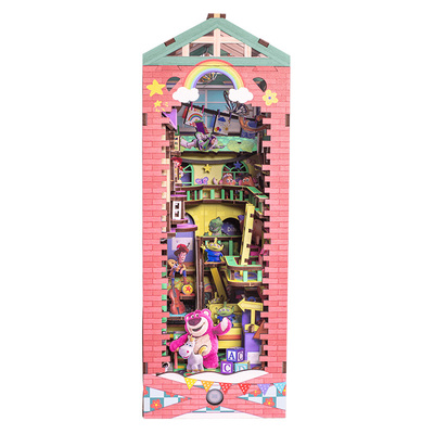 迪士尼玩具总动员书立 3D立体拼图木质拼装模型手工DIY桌摆件礼物