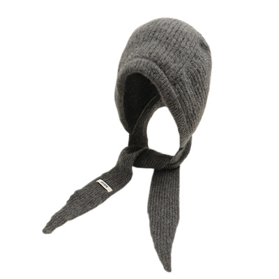 含羊毛红色巴拉克拉法帽子女