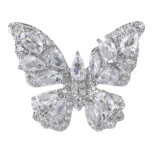 2025新款满钻蝴蝶适用于华为FreeClip耳机钻扣外壳男女生轻奢气质高级感FreeClip2代耳夹耳机夹扣装饰品配饰