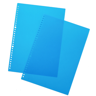 PVC装订封面多孔A4 26孔B5彩色磨沙封皮20孔活页芯壳封底封面分类