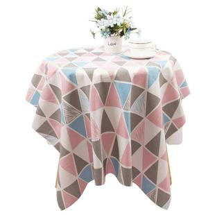 棉麻布料 花布印花格子ins沙发亚麻布艺桌布窗帘手工布头清仓处理