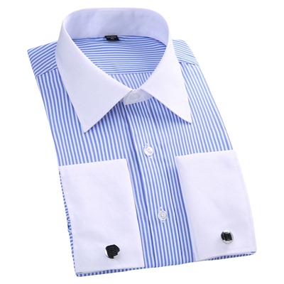 男士袖扣长袖商务衬衫