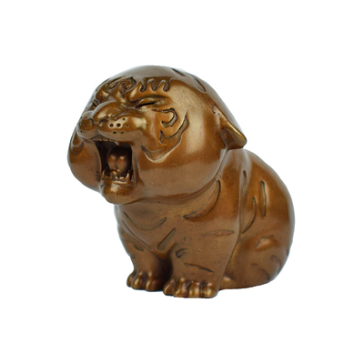 实心生肖虎招财手把件随身工艺品