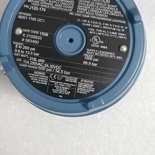 议价美国UE防爆压力开关J120-174   8-200psi 现货特价