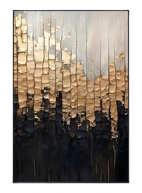 现代抽象肌理立体浮雕装饰画