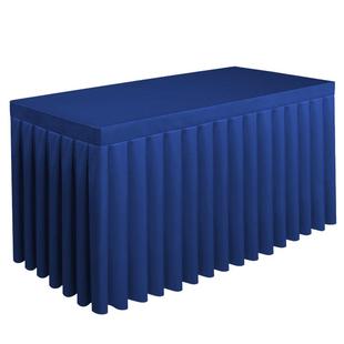 ibm会议桌布培训桌桌套罩酒店办公活动展会长条桌桌裙锦缎台布