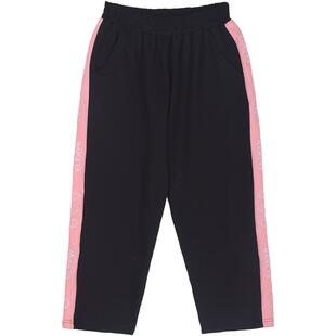 胖女童阔腿裤夏季中大童加肥加大九分裤胖女孩大码宽松休闲裤子潮