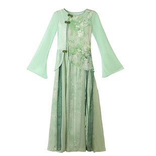 古典舞演出服女飘逸中国风仙气身韵纱衣套装古风旗袍走秀表演服装