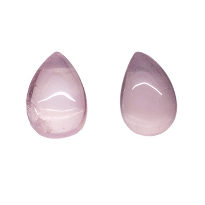 高级感天然粉水晶水滴形裸石镶或diy戒指项链吊坠耳钉手链用配饰