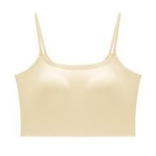 【梦特娇内衣旗舰店】冰丝吊带带胸垫一体背心女