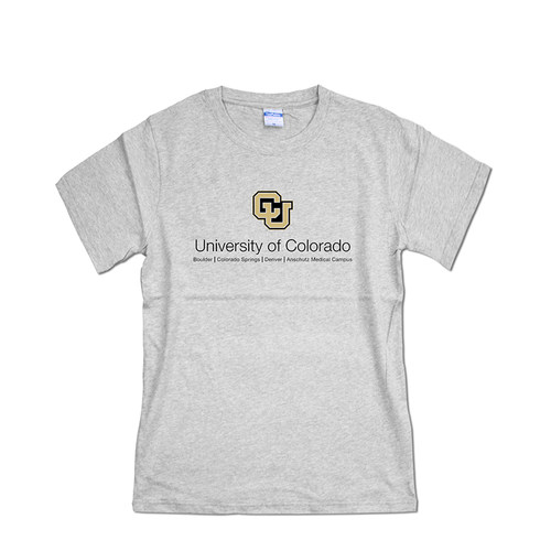 Colorado 科罗拉多大学T恤夏季短袖精梳棉男女情侣上衣班服打底衫