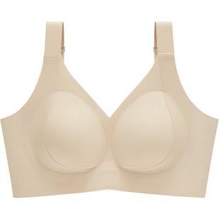 幸棉大胸显小粉底液修容杯大码文胸罩提拉聚拢收副乳防下垂内衣女