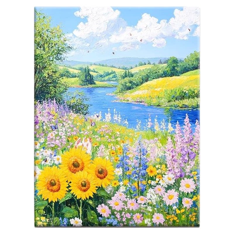 春暖花知风景装饰画清新阳光唯美