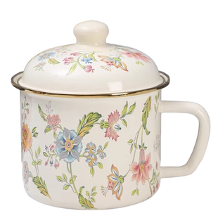 欧丽家珐琅搪瓷大容量搪瓷杯老式搪瓷缸子铁瓷缸子带盖搪瓷马克杯