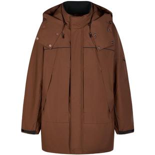 [95白鹅绒]速写男装秋冬季新款休闲宽松羽绒服连帽保暖户外感外套