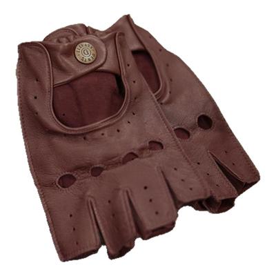 DENTS绅士机车款毛羊皮男士手套