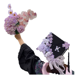 毕业学士帽簪花diy手工成品定制硕士博士帽材料包国风仿真花装饰