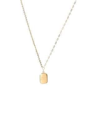 简约百搭法式唯美薰衣草方块项链