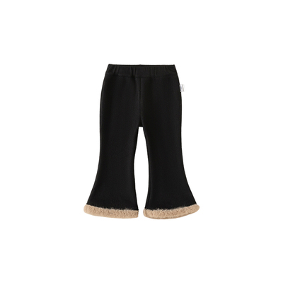 INSbobo儿童裤子冬装女孩喇叭裤