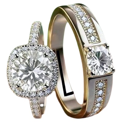 仿真婚戒情侣对戒结婚假钻戒超闪