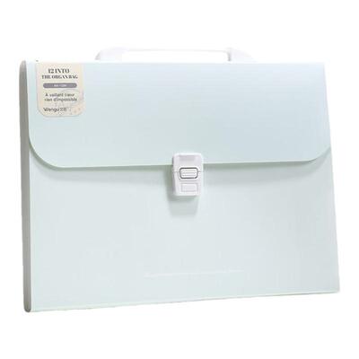 文谷手提式A4风琴包多层整理大容量简约高颜值学生文件袋试卷夹