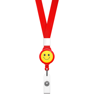 工牌卡套挂绳定制可伸缩胸牌厂牌证件挂脖绳子1CM宽工作证伸缩易拉扣挂绳胸卡挂牌吊绳校牌饭卡公交卡套挂绳