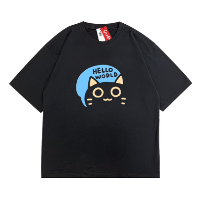 悦游短袖潮流青年helloworldT恤