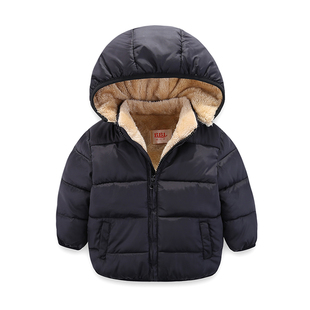 反季棉衣儿童羊羔绒棉服男童加厚女童加绒棉袄婴儿外套宝宝冬装潮