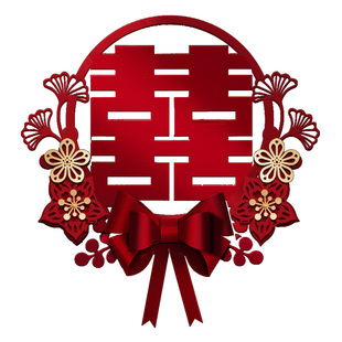 喜字结婚专用婚房布置装饰套装喜字贴婚礼用品大全卧室大门贴门囍