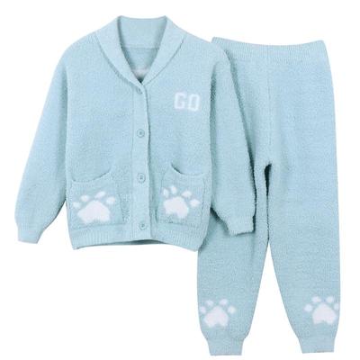 儿童开衫加绒加厚家居服套装