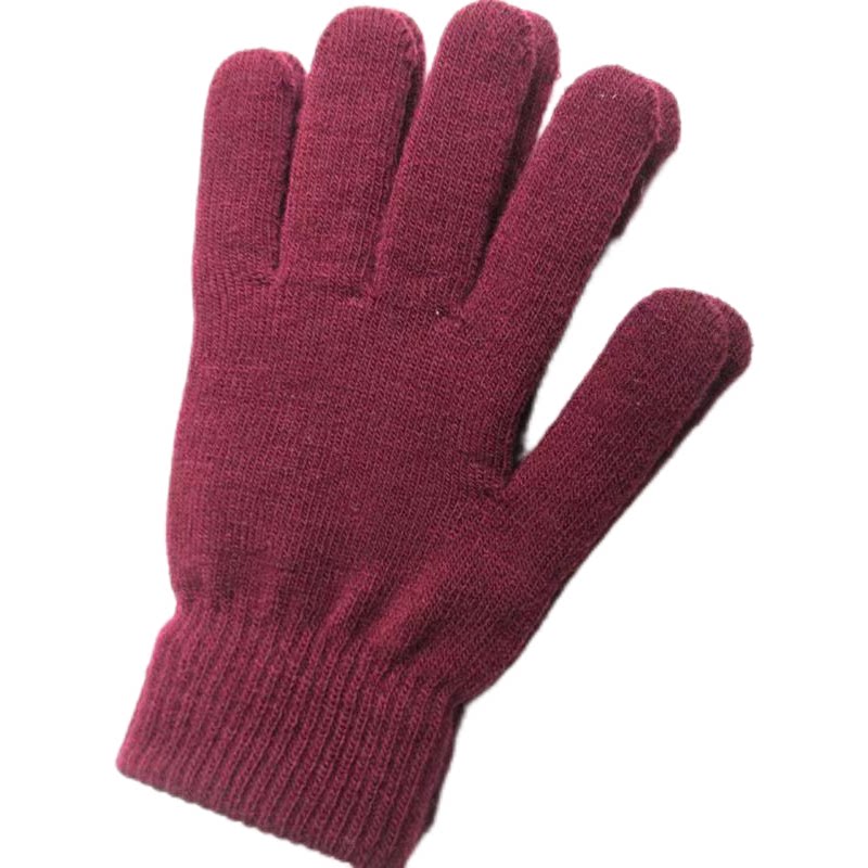 手套女冬季通用加厚拉绒保暖户外骑行加绒黑色针织简约潮流手套