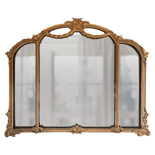 北欧定制镜子玄关入门装饰镜卧室梳妆台化妆镜家用壁炉墙面斜靠镜