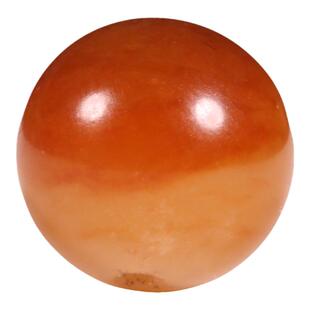 14mm新疆和田玉籽料黄沁珠子黄玉散珠籽玉圆珠红沁手串手链配珠