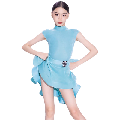 Dancebaby拉丁舞服2025新款比赛服练功规定比赛舞蹈服无袖DAS721