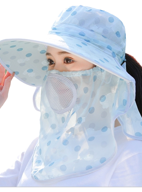 透气采茶帽薄款遮阳帽大檐防晒帽