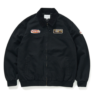 714street美式复古外套男女2023秋冬款潮牌情侣装圣达菲夹克