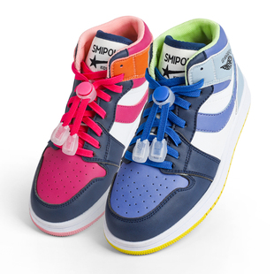 儿童懒人鞋带面包扣免绑弹力松紧固定器男女款扁平加宽免系鞋带绳