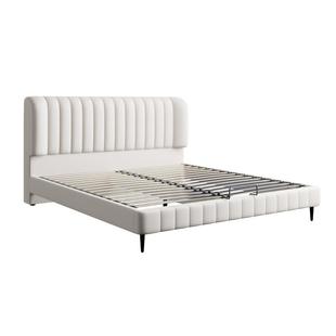 金海马主卧大床现代简约布艺床中小户型1.8米双人纳帕皮婚床