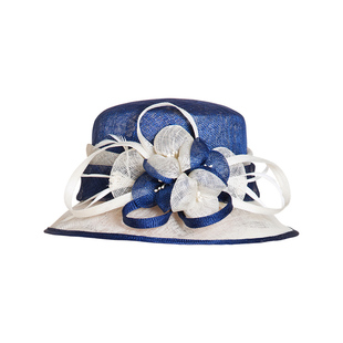 EE 欧美时尚优雅花朵麻纱小礼帽英式百搭名媛宴会夏季遮阳帽子女