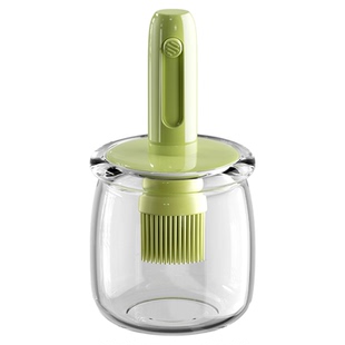 油刷油瓶一体玻璃家用耐高温烧烤刷子带瓶食品级硅胶厨房烙饼烘焙